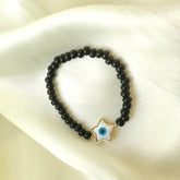 Star Evil Eye Stretchable Nazariyas 0.45 Grams, 18KT Gold
