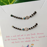 Evil Eye With Letter Nazariya 4 Grams A Pair, 18KT Gold