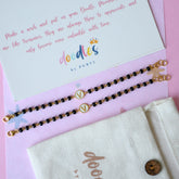 Classic Initial Charm Nazariya 3.5 Grams a Pair, 18KT Gold