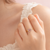 Blossom Charm Ring 0.98 Grams, 18KT Gold