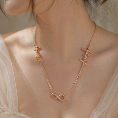 Personalized Infinity Name Necklace in Rose Gold 6.22 Grams, 18KT Gold