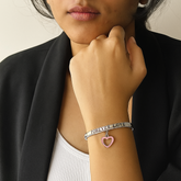 Forever Love Heart Bracelet 12.5 Grams, Silver