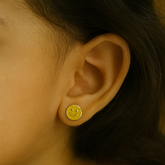Smiley Earrings 1.5 Grams, 18KT Gold