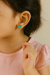 Star Earrings 1.3 Grams, 18KT Gold