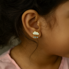 Rainy Day Studs 2.2 Grams, 18KT Gold