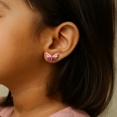 Butterfly Garden Studs 1.25 Grams, 18KT Gold