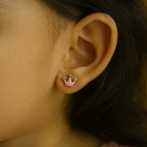 Queen Crown Earrings 1.88 Grams, 18KT Gold