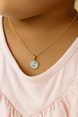 Sky Pendant with Pearl 1.01 grams, 18KT Gold