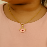 Crown of Hearts Pendant 0.710 Grams, 18KT Gold