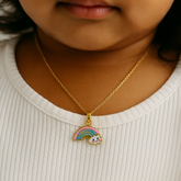 Rainbow Pendant 0.760 Grams, 18KT Gold
