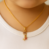 Crown Key Pendant 0.66 grams, 18KT Gold