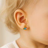 Tiny Fish Friends Earrings 1.79 Grams, 18KT Gold