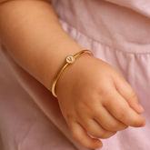 Initial Charm Bangles 4.5 Grams Single Piece, 18KT Gold