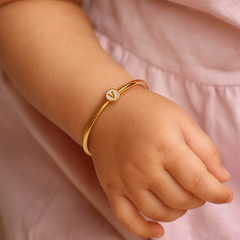 Initial Charm Bangles 4.5 Grams Single Piece, 18KT Gold