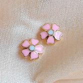 Flower Earrings 1.39 Grams, 18KT Gold