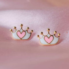 Crown Earrings 1.8 Grams, 18KT Gold