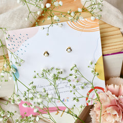 Penguin Pearl Studs Gold Kids’ Earrings