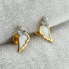 Angel Wing Studs 1.8 Grams, 18KT Gold