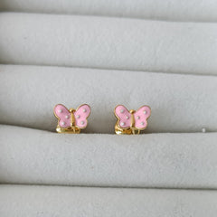 Butterfly Earrings 1.46 Grams, 18KT Gold