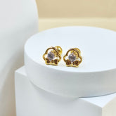 Floral Baby Studs 1.68 Grams, 18KT Gold