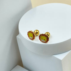 Lion Studs 1.38 Grams, 18KT Gold
