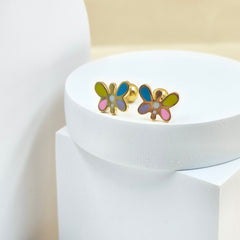 Flutter Pop Butterfly Earrings 2 Grams, 18KT Gold