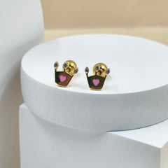 Crown Baby Earrings 1.45 Grams, 18KT Gold