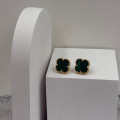 Van-cleef Emerald Earrings 2.77 Grams, 18KT Gold