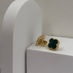 Van-cleef Emerald Earrings 2.77 Grams, 18KT Gold