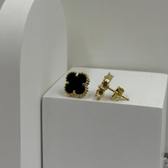 Van-cleef Black Earrings 2.79 Grams, 18KT Gold