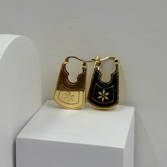 Geometric Heritage Earrings 4.86 Grams, 18KT Gold