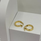 Versace Hoops Earrings 1 Grams, 18KT Gold