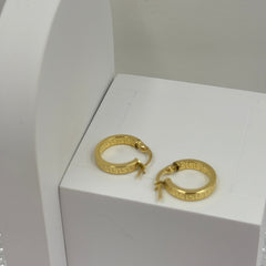 Versace Hoops Earrings 1 Grams, 18KT Gold