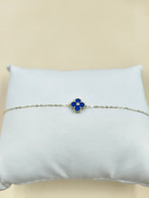 Royal Blue Clover Bracelet 0.400 Grams, 18KT Gold