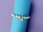 Pastel Clock Pearl Bracelet 1.1 Grams, 18KT Gold