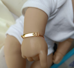 Butterfly Charm Baby Bracelet 2.22 Grams, 18KT Gold