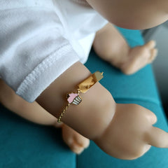 Cupcake Delight Baby Bracelet 3.35 Grams, 18KT Gold