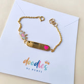 Princess Heart Baby Bracelet 2.6 Grams, 18KT Gold