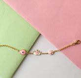 Pink Bond Bracelet 2.59 Grams, 18KT Gold
