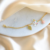 Unicorn Dreams Charm Bracelet 3.1 Grams, 18KT Gold