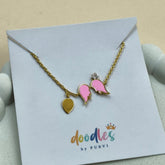 Pink Lovebirds Kids Bracelet 2.41 Grams, 18KT Gold