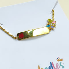 Floral Charm Bracelet 3.23 Grams, 18KT Gold