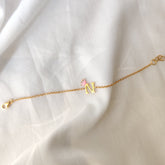 Initial Crown Bracelet 1.7 Grams, 18KT Gold