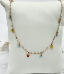 Dangling Charms Chain 2.41 Grams, 18KT Gold