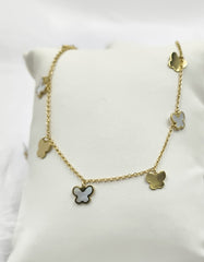 Butterfly MOP Chain 3.59 Grams, 18KT Gold