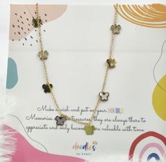 Butterfly MOP Chain 3.59 Grams, 18KT Gold