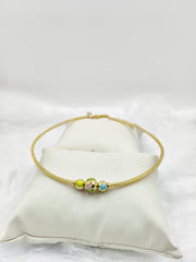 Flowers Ball Chain 6.5 Grams, 18KT Gold