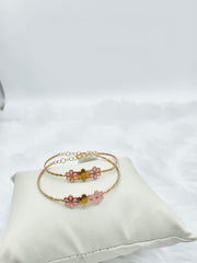 Flowers Kada Single Piece 2.93 Grams, 18KT Gold