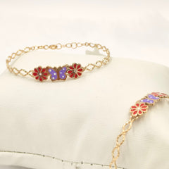 Flower Butterfly Kada 3.1 Grams Single Piece, 18KT Gold