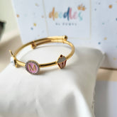 Personalized Bunny Bangle 5.79 Grams, 18KT Gold